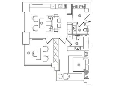 Планировки 3-к. апартаменты в ЖК RED7 (Ред7)