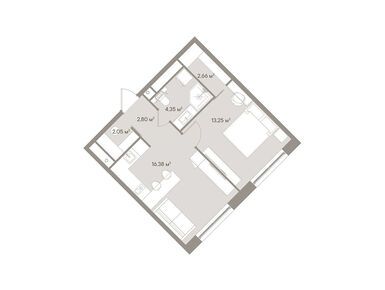Планировки 2-к. апартаменты в Артаменты D`oro Mille