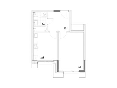 1-комнатные 36.60 кв.м, МФК Wellbe (Велби), 6 441 600 руб.