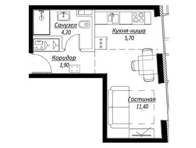 Планировки студии-апартаменты в Комплекс апартаментов SLAVA (Слава)