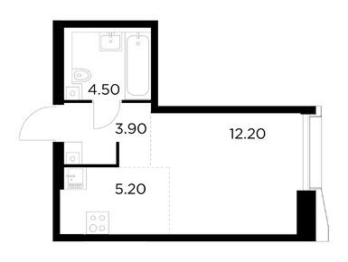 1-комнатная 25.80 кв.м, ЖК INJOY (Инджой), 11 844 072 руб.