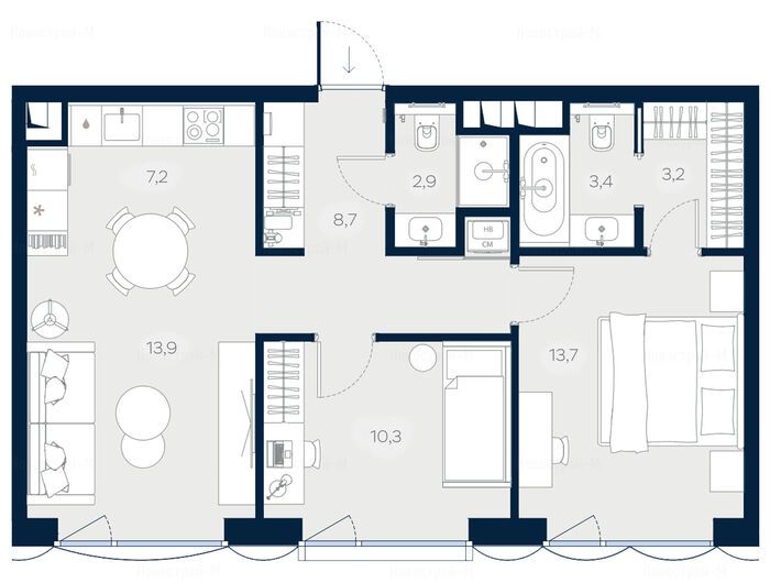Купить Апартаменты Метро Тульская