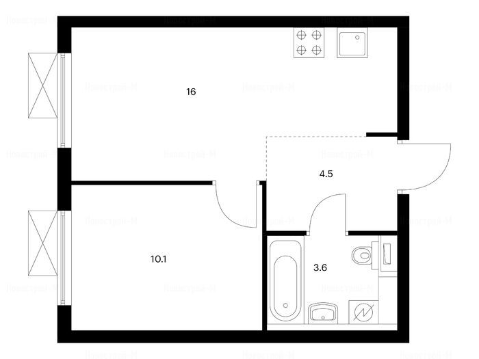 Продажа однокомнатной квартиры, Булатниковское С/П, ЖК Восточное Бутово ...